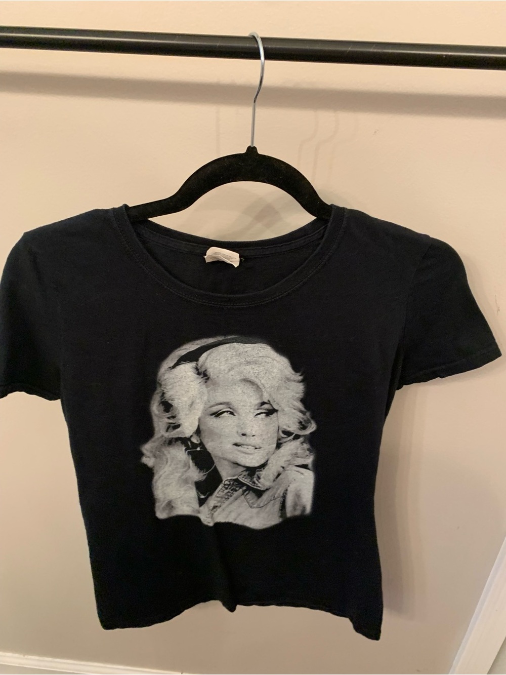 Fruit of the Loom Black Short Sleeve vintage inspired Dolly Parton tee